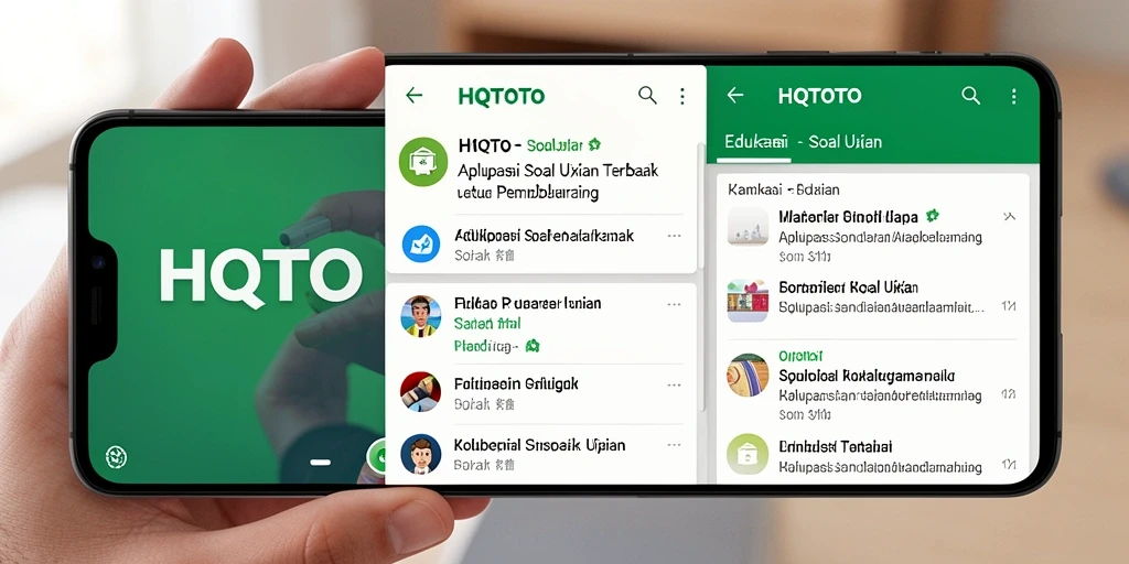 Tampilan antarmuka HQTOTO yang sederhana dan menarik untuk Soal Ujian.