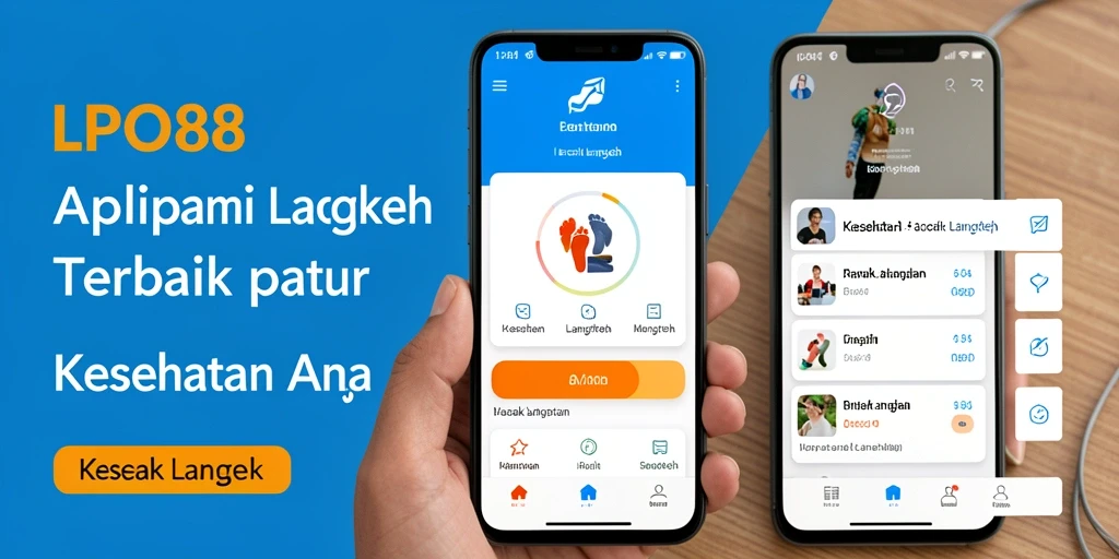 Antarmuka utama LPO88 menunjukkan penghitungan langkah dan kemajuan harian.