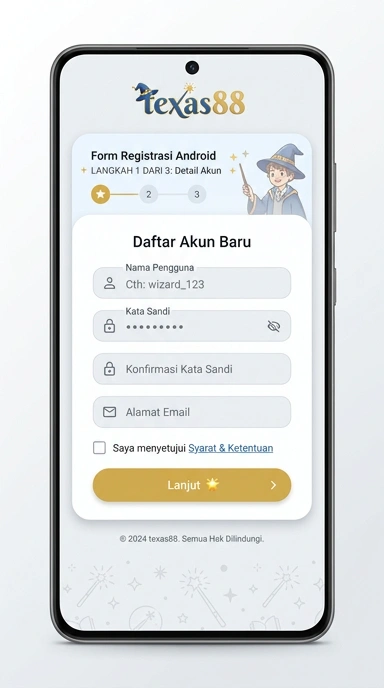 Cara Mendaftar Akun texas88 Mudah dan Cepat