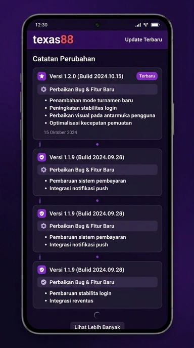 Riwayat Versi texas88 untuk Pengguna Android